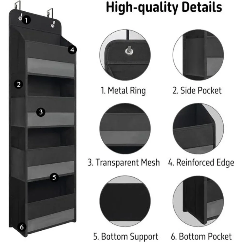 Over Door Hanging Organizer 4 Pocket Storage Closet Bathroom Dorm Nursery